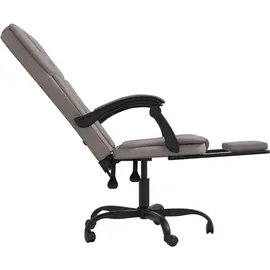 vidaXL Bürostuhl mit Liegefunktion Polyester Taupe