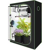 Randaco Growzelt Komplettset 120x60x180 Cm Indoor Grow Set Mit 4" Belüftungssat Grow Tent Kit Led Grow Light Grow Lampe Kohlefilter