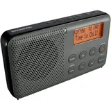 Sangean DPR-64 grey black Sangean DPR-64 DAB+, FM Radio, Alarm, Snooze, LCD Display, Stereo-Kopfhöreranschluss, eingebauter Stereo-Class-D-Verstärker grau-schwarz