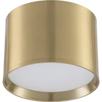 LINDBY LED-Strahler Nivoria, Ø 12 cm, goldfarben, Metall