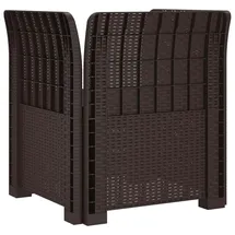 vidaXL 1-Sitzer Sessel 1 x 1 x 1 cm braun