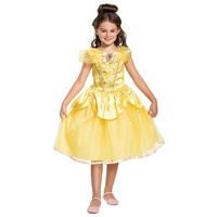 Metamorph Kostüm Disney's Belle Kostüm für Kinder, Märchenhaftes Kleid der Disney Prinzessin gelb 122-128