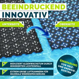 tillvex Elite Pool Solarfolie Blau/Schwarz Ø 400 cm