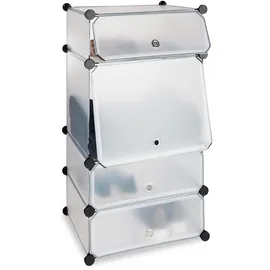 Relaxdays Schuhregal 49 x 91 x 36,5 cm transparent / transparent