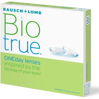 Bausch + Lomb Biotrue ONEday Tageslinsen, sphärische Kontaktlinsen, weich, 90 Stück / BC 8.6 mm / DIA 14.2 mm / +4.50 Dioptrien