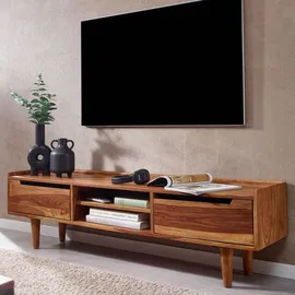 FineBuy Lowboard 145 x 43 x 35 cm Braun Holz