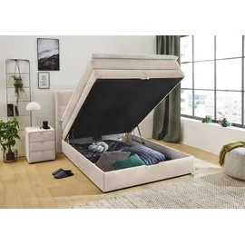 JOB Boxspringbett AMY 120 x 200 cm Cord beige
