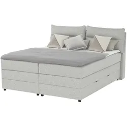 Boxspringbett mit Bettkasten  ¦ grau ¦ Maße (cm): B: 153 H: 109