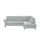 Max Schelling Eckcouch Flachgewebe 3-Sitzer Blau