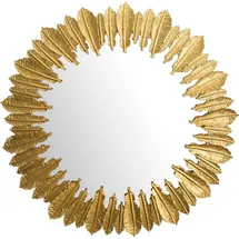 FineBuy Wandspiegel FineBuy Flurspiegel Federn Metall 68 cm Spiegel Flur Hängespiegel