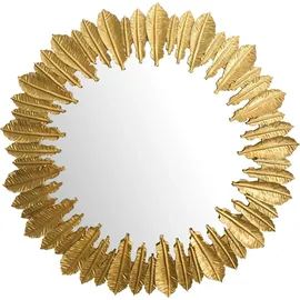 FineBuy Wandspiegel FineBuy Flurspiegel Federn Metall 68 cm Spiegel Flur Hängespiegel