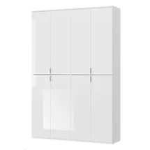 inn.furn Schuhschrank weiß Hochglanz, 122 cm, Garderobe, Schuhaufbewahrung, Schuhschränke