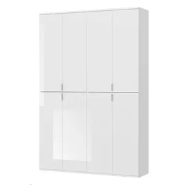 inn.furn Schuhschrank weiß Hochglanz, 122 cm, Garderobe, Schuhaufbewahrung, Schuhschränke