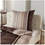 Mako-Satin braun 200 x 200 cm + 80 x 80 cm
