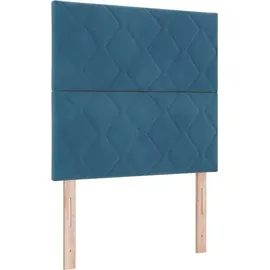 vidaXL Boxspringbett 100 x 200 cm Dunkelblau