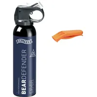 Pfefferspray Bear Defender Bärenspray 225ml Tierabwehrspray Bärenabwehrspray HOCHDOSIERT & EXTRA STARK 10m Reichweite - konischer Sprühstahl - mit Signalpfeife in orange