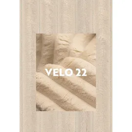 kaiser möbel Boxspringbett mit bettkasten und topper 180x200 TRENTO stoff Plüsch Cord Ecru H3-Bonell - Creme