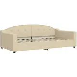 vidaXL Tagesbett Creme 100x200 cm Stoff1842915