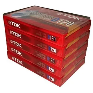 TDK Superior Normal Bias D120 IEC I/Typ I für den täglichen Aufnahme Audio Kassetten – 5 PACK VON TDK