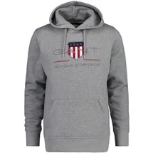 GANT Archive Shield Regular Fit Kapuzenpullover Grey Melange S