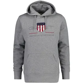GANT Archive Shield Regular Fit Kapuzenpullover Grey Melange S
