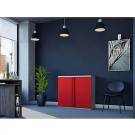 Phoenix Stahlschrank SCL0891GRK grau, rot 91,5 x 37,0 x 83,0 cm, zerlegt