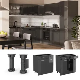 Vicco Unterschrank R-Line 80 x 60 x 81,6 cm Grau