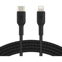 Belkin BoostCharge Braided USB-C to Lightning Cable 1.0m schwarz