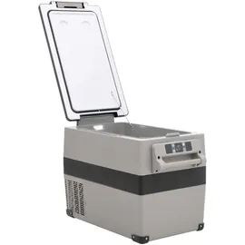 vidaXL Kühlbox mit Griff und Adapter Schwarz und Grau 35 L PP & PE