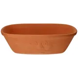 Mambocat Brotkasten Berti echtes Terrakotta Vorrats-Kasten mit Deckel 100 % natural Geschenk-Karton