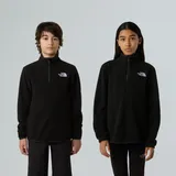 The North Face Kinder Jacke TEEN GLACIER 1/4 ZIP PULLOVER, Größe M in Schwarz TNF BLACK
