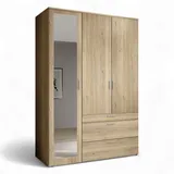 Stella Trading Drehtürenschrank VESALA 135 x 195 x 56 cm Eiche