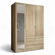 Stella Trading Drehtürenschrank VESALA 135 x 195 x 56 cm Eiche