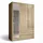 Stella Trading Drehtürenschrank VESALA 135 x 195 x 56 cm Eiche