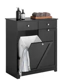 SoBuy Wäscheschrank 78 x 91 x 38 cm Schwarz