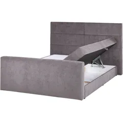 Boxspringbett mit Stauraum Stoff ARISTOCRAT 160 x 200 cm Taupe