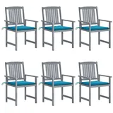 vidaXL Gartenstuhl 57 x 57 x 92 cm blau 6 St.