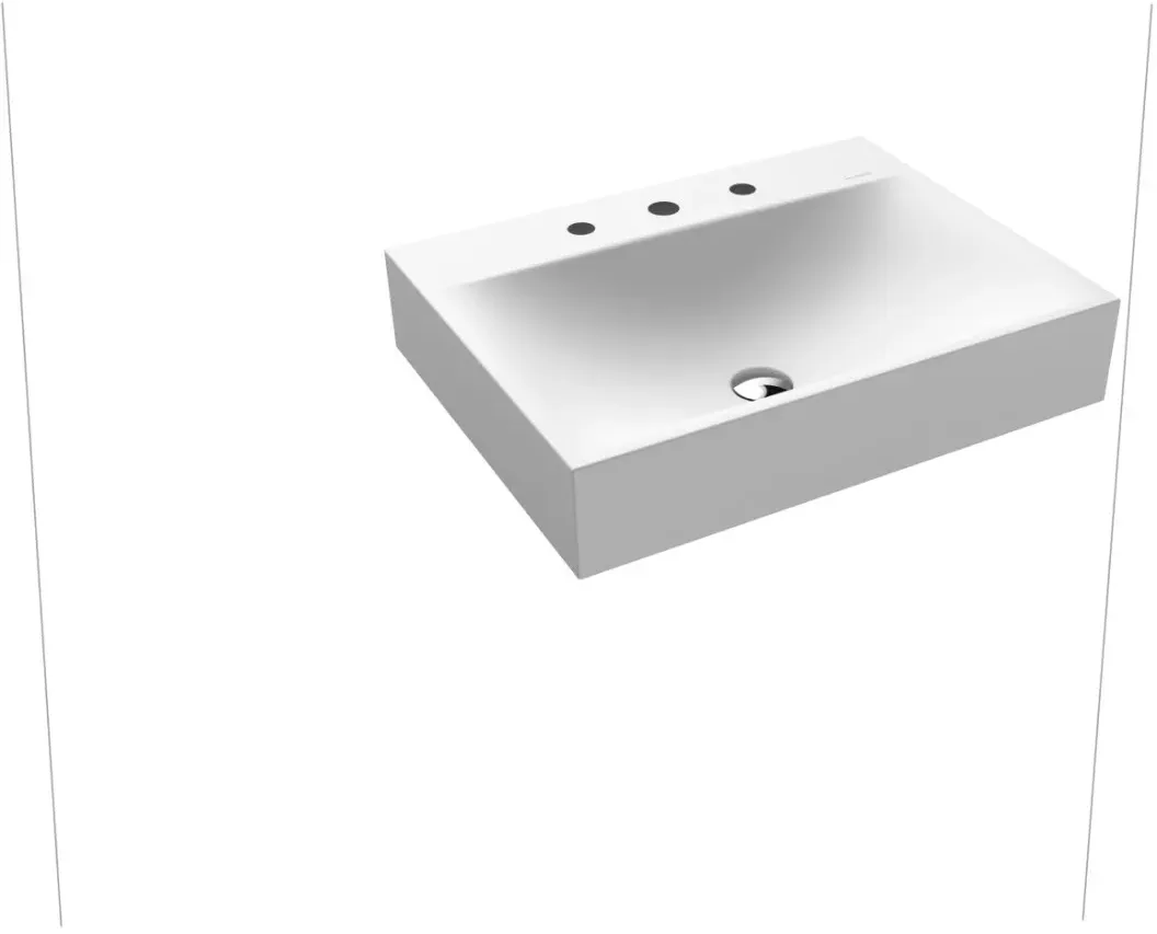 Kaldewei Wandwaschtisch SILENIO Mod.3044, 600x460, alpin. matt,PEFF,AD,m. 1HL,oÜL  904306303711
