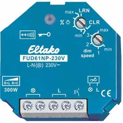Eltako Funk-Aktor, 868MHz, Aufputz, 230V AC, geeignet für Dimmer, geeignet für Pulsdrücker, geeignet für Schalter, mit Funkhandsender, FUD61NP-230V