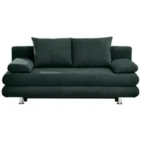 Carryhome Schlafsofa, Dunkelgrün, Textil, 2-Sitzer, Füllung: Schaumstoff, 196x74x90 cm, Stoffauswahl, Liegefunktion, Rücken echt, Kinder- & Jugendzimmer, Jugendmöbel, Jugendsofas