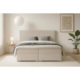 dein schlaf 24 BOXBETT LON IV 160/200 in Cord Creme H4 - Beige