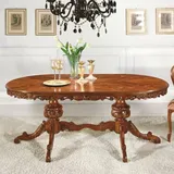 Casa Padrino Luxus Barock Esstisch Braun 200-250 cm - Barock Möbel - Italy - Braun