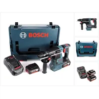 Bosch Professional, Bohrmaschine + Akkuschrauber, Bosch GBH 18V-26 Akku Bohrhammer 18V 2,6J brushless SDS-Plus + 2x Akku 5,0Ah + Ladegerät + L-Boxx (Akkubetrieb)
