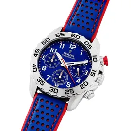 Festina F20458/2 36,5mm Ledergehäuse Blau Lederarmband Blau