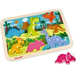 Janod - HOLZFIGUREN-PUZZLE DINOS. 7054