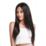 YesJYas Perücke Schwarz Perücke Damen Echthaar Perück Human Hair Wig 150% Destiny 13x4x1 Lace Frontal Wig Straight Wig Unprocessed Brazilian Hair Wig With Baby Hair For Women 16 Zoll