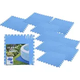 Spetebo Bodenmatte in blau - 9 Stück / 2,13 m2 - Bodenschutz Matte Unterlegmatte mit Stecksystem - Fitnessmatte Spielmatte