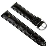 MAURICE LACROIX Ersatzband Uhrarmband Leder Krokooptik schwarz 20mm 16216S