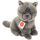 Teddy-Hermann Teddy Hermann Kartäuser Katze sitzend 20 cm Beige