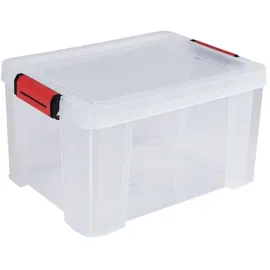 Eda Aufbewahrungsbox 49,4 x 38,8 x 23 cm 1-tlg. Transparent/Schwarz/Rot